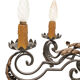 Large chandelier set and 2 appliques, Poillerat, 1950