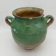 Old green glazed earthenware jam pot France 19th century