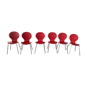 Chaises rouge vintage