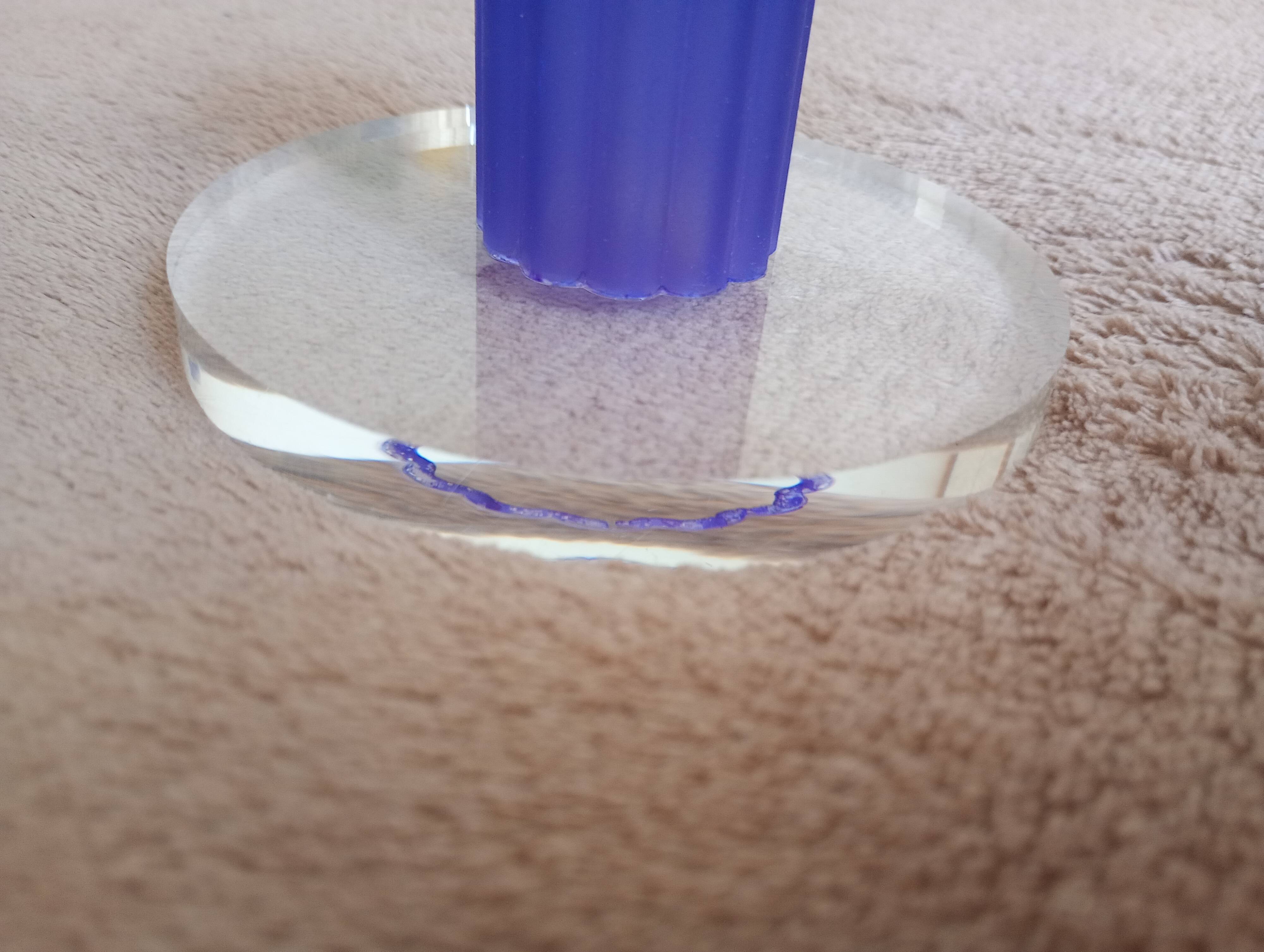 Montana glass footed bowl.Postmodern design