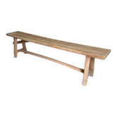 Solid wood farmhouse bench