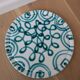 Vintage Gmundner Keramik Green Flamed Flat Plate – Austrian Hand Painted