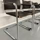 Lot of 5 tubular metal leather chairs designed by Mart Stam, Bauhaus, 1970s.