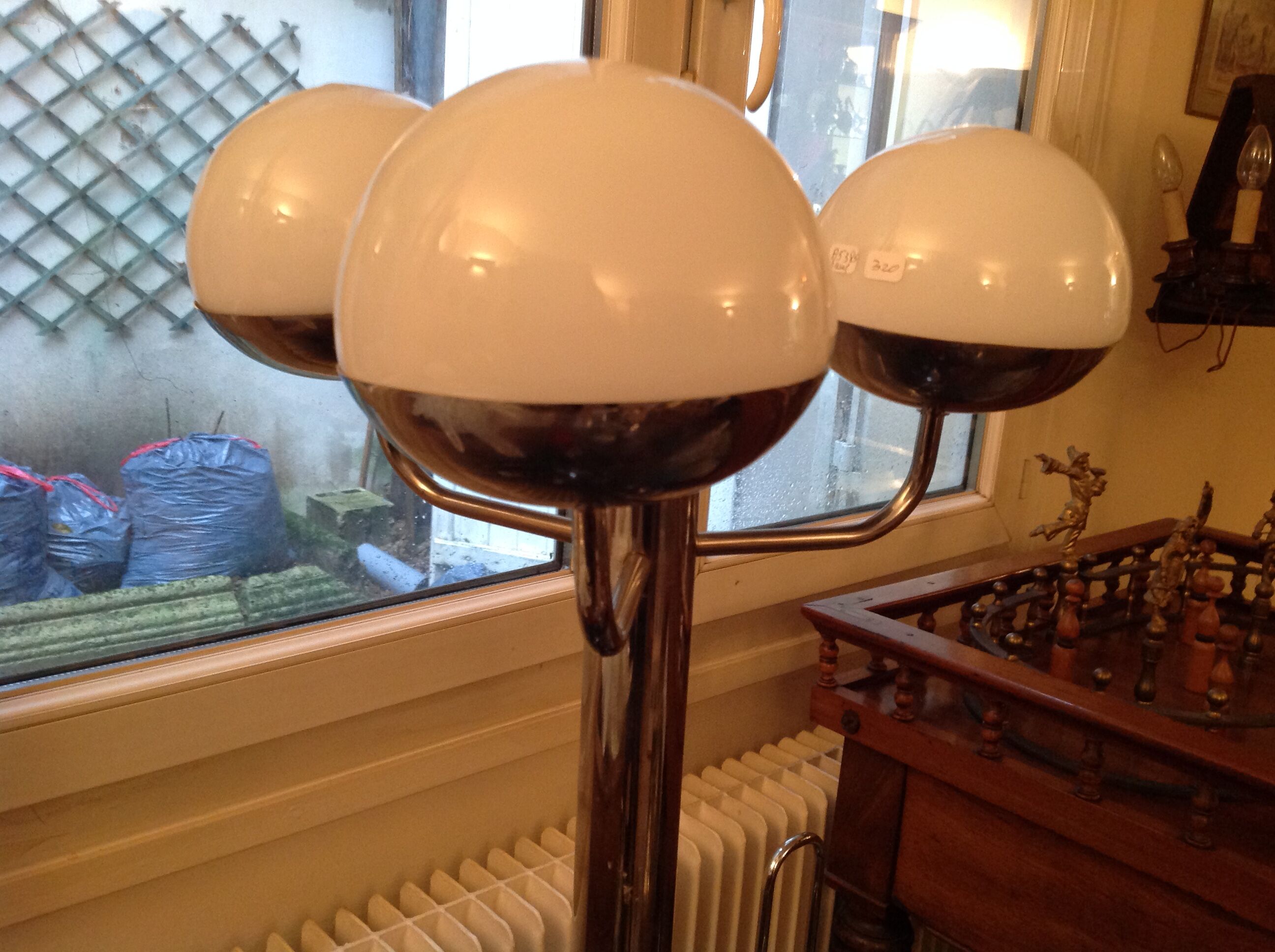 Vintage chrome floor lamp, 70s