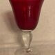 Set de 6 verres soufflés bullés rouges à pied