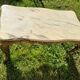 Louis XV coffee table in white Carrara marble with a gilded bronze base.