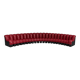DS 600 model sofa or snake in dark red leather.