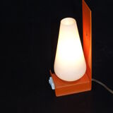 1970 orange wall light or lay lamp and fuse glass spindle