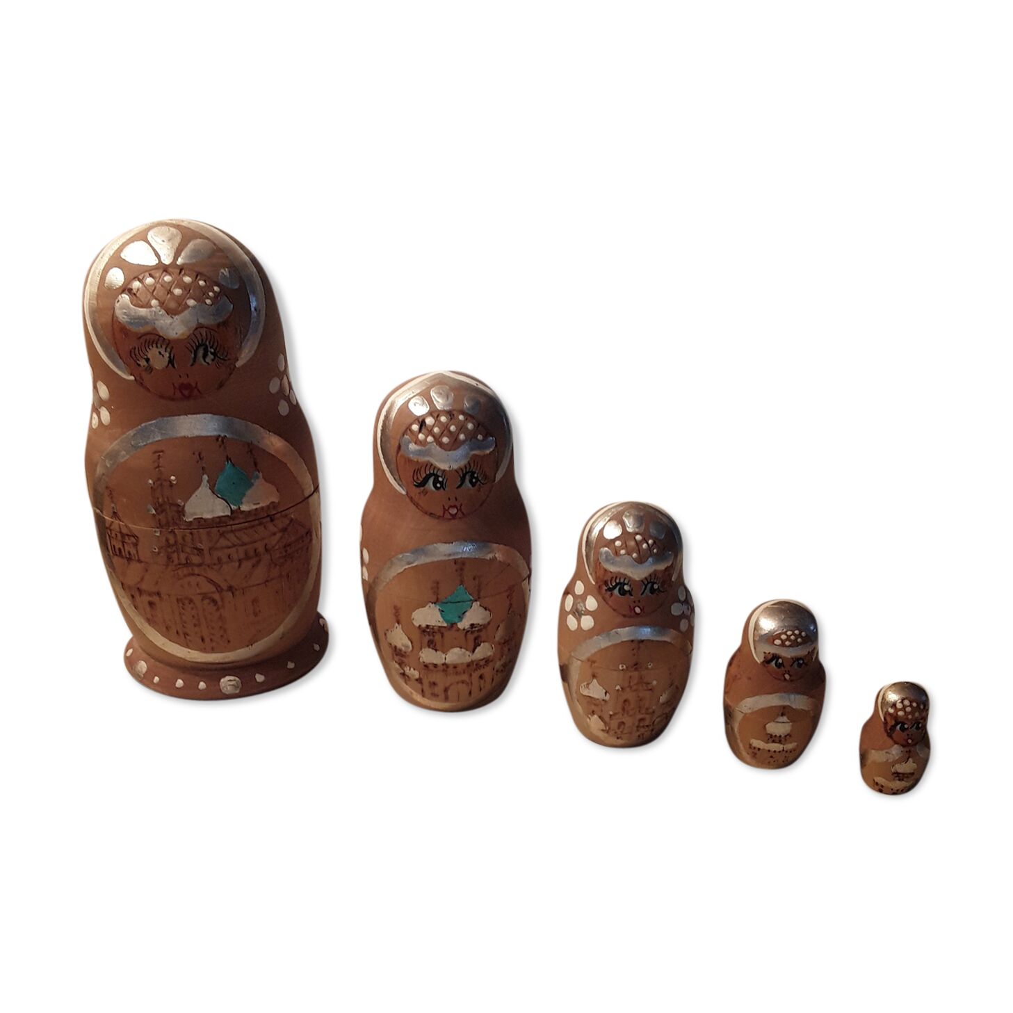 Russian doll in solid wood matriochka