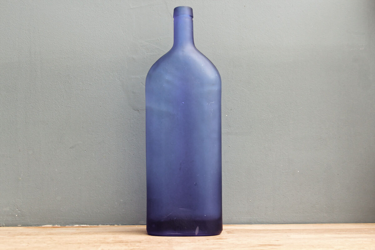 Bouteille, vase, bleu cobalt