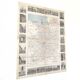 Old map France Brittany Rennes St Malo