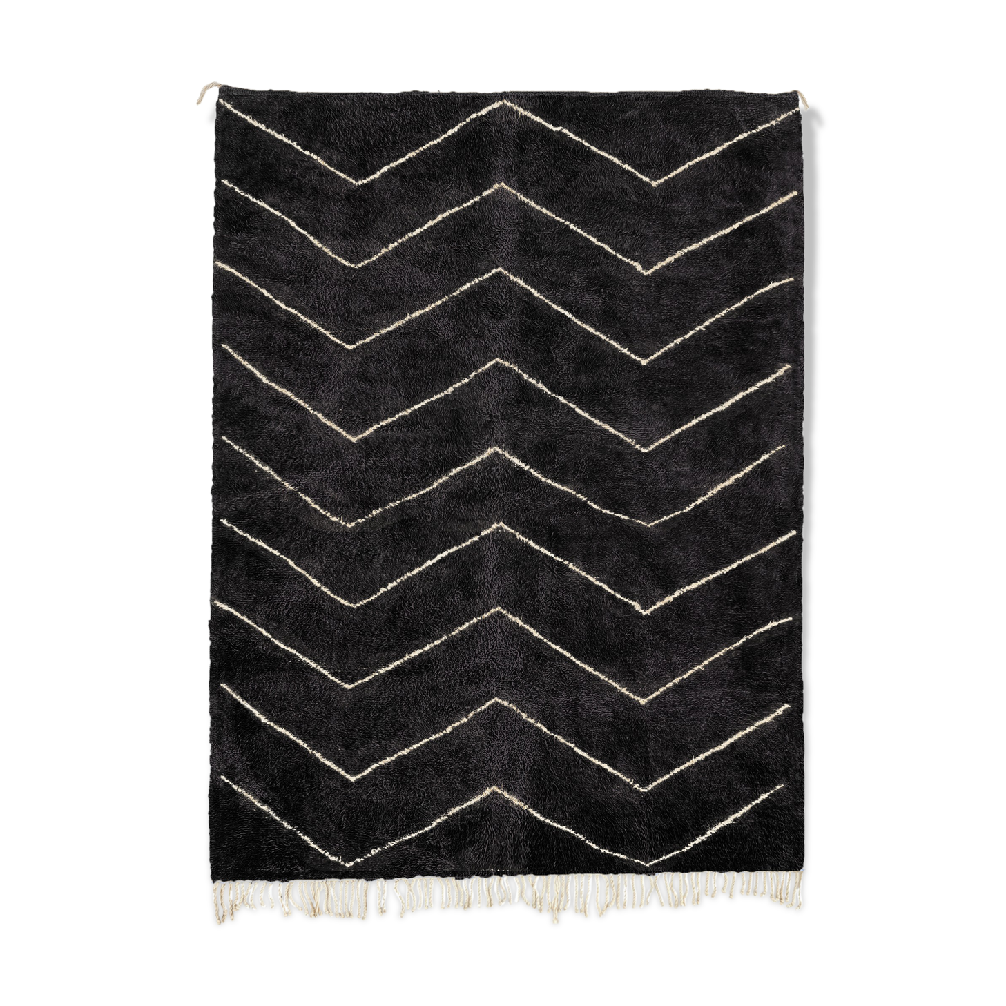 Modern Moroccan carpet black