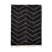 Modern Moroccan carpet black