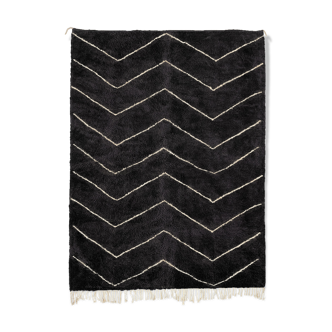 Tapis marocain moderne noir