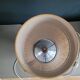 Vintage table lamp with brushed aluminium base - cylinder shade