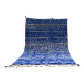 Moroccan Berber rug in royal blue 250x150 cm – geometric pattern – handmade