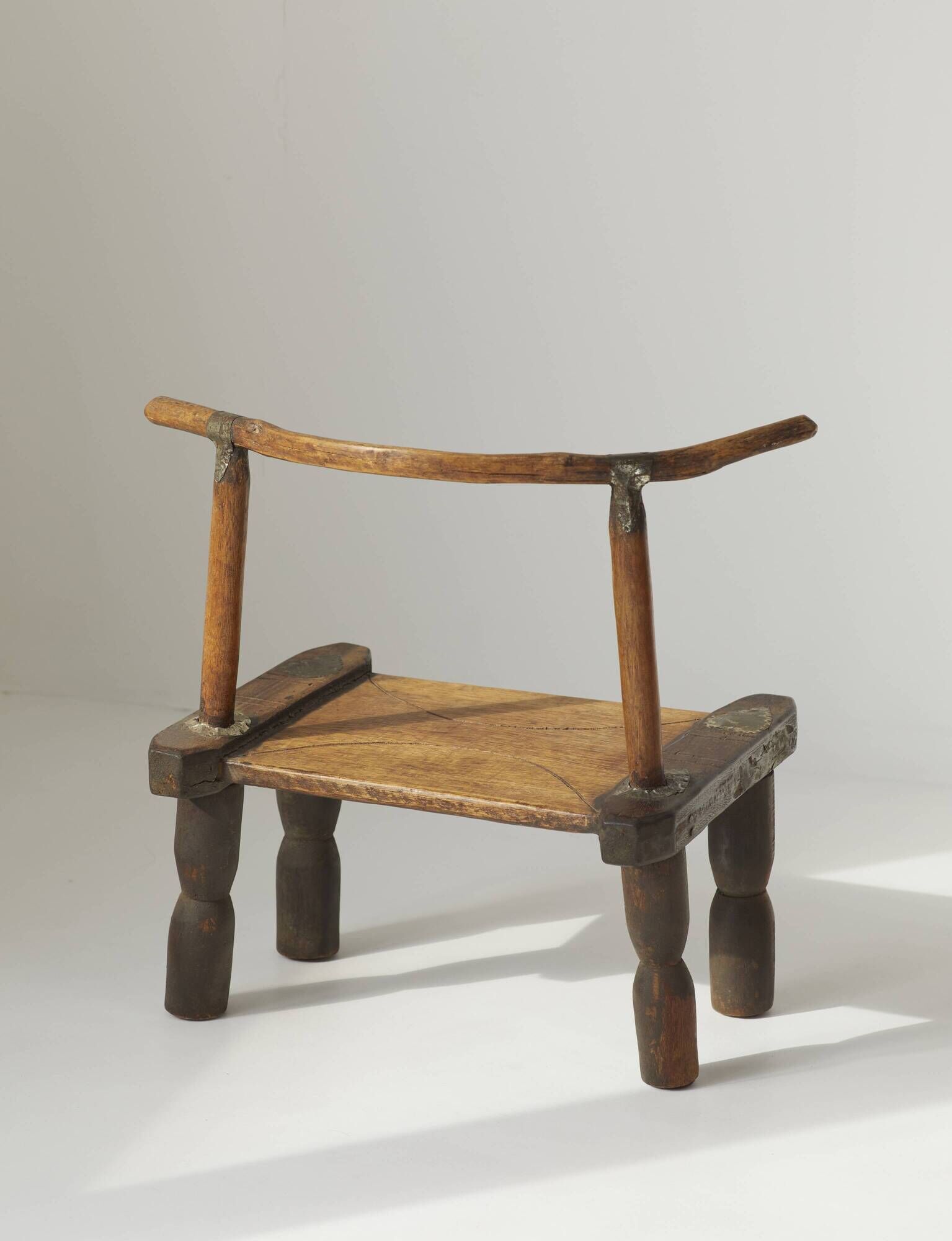 Small vintage wooden Baoulé chair (West Africa) Circa 1960