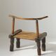 Small vintage wooden Baoulé chair (West Africa) Circa 1960