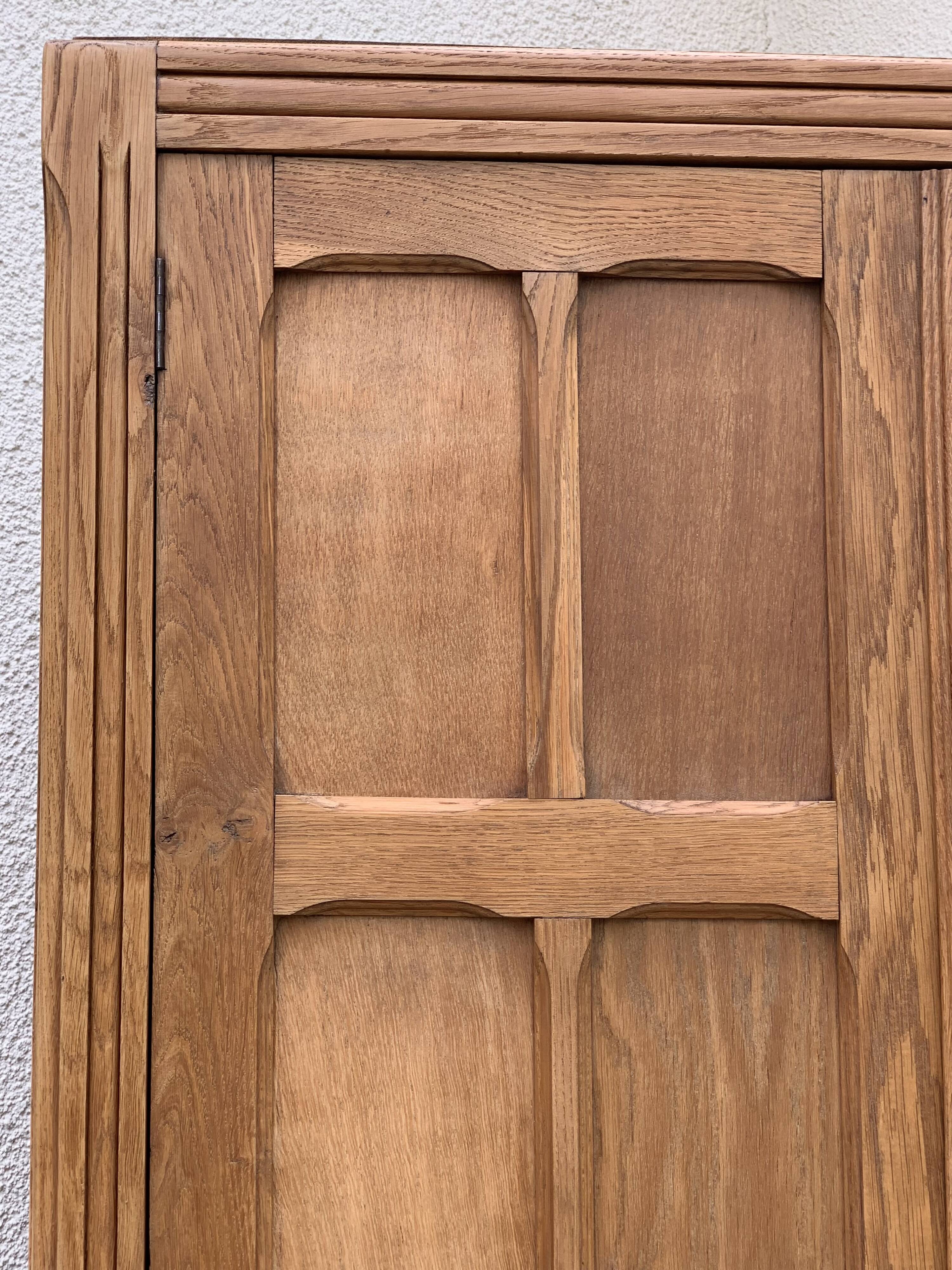 Parisian wardrobe paneled 1930 raw wood