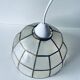 Vintage mother-of-pearl and brass pendant lamp