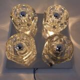 Space Age Glass Cube Lamp from Peill & Putzler, 1960s