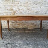 Farmhouse table with two extensions