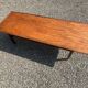 Table en palissandre Topform. Table basse vintage. Sangles en cuir