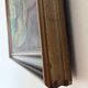 Large vintage original floral still life painting with fruit