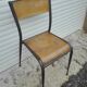 Chaise d'ecole Mullca 510 pied fuseau vintage