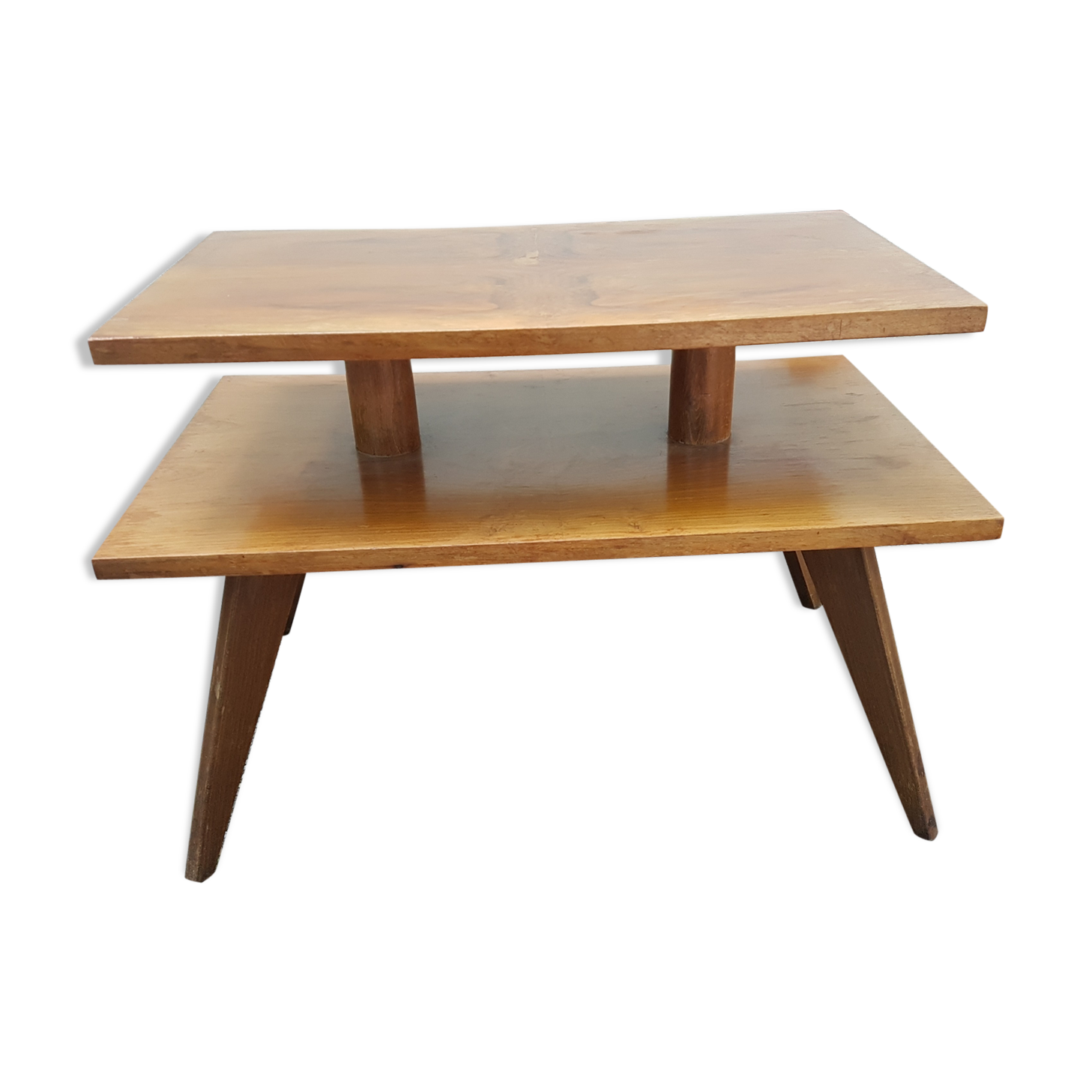 Table low legs compass double tray