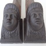 Old andirons cast iron