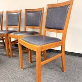 Vintage Set of 6 Solid Wood & Leather Chairs – FOLRM 75 by Andreas Hansen (Price is for 6)