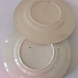 Set of 6 vintage orange and blue floral plates – 1950s