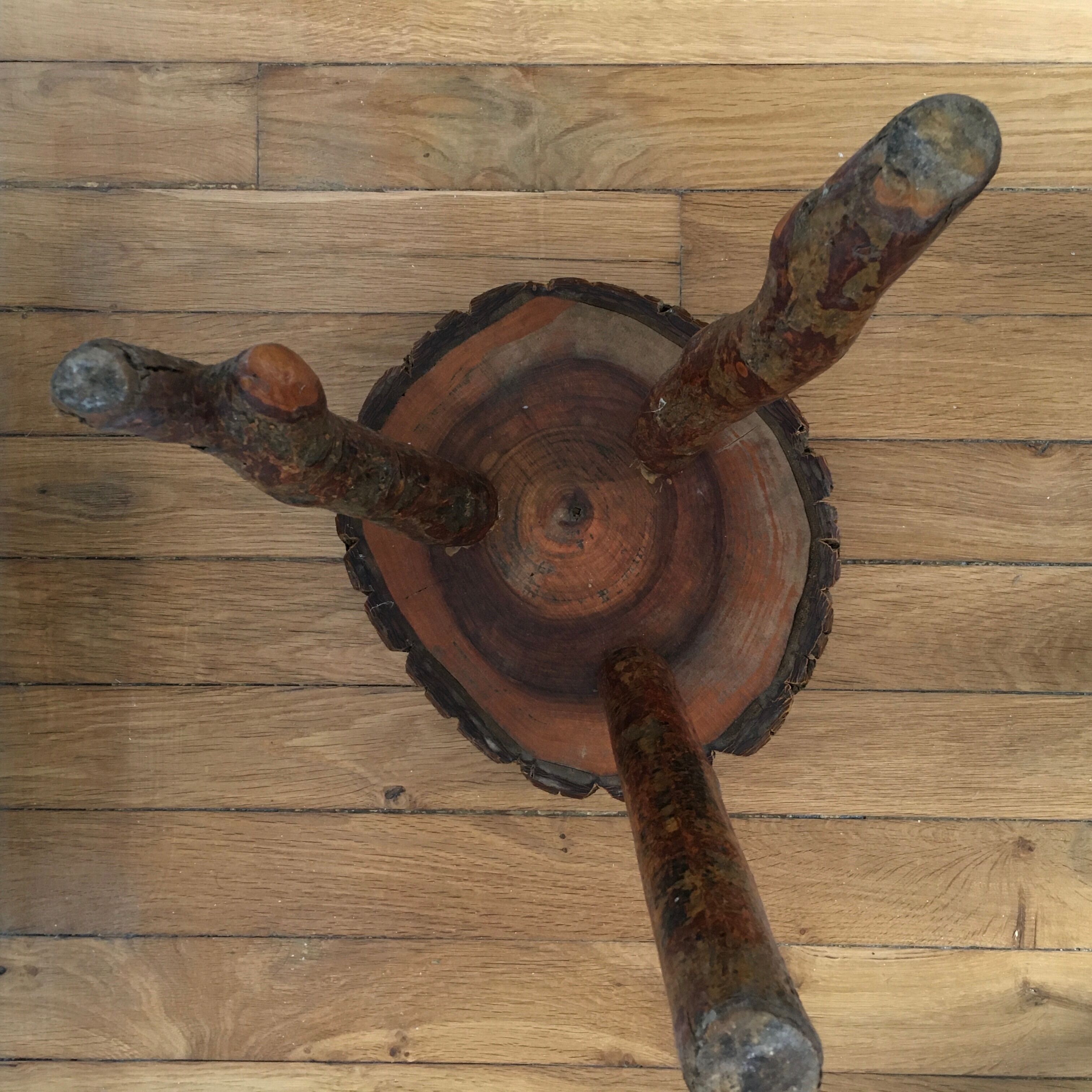 Brutalist tripod stool