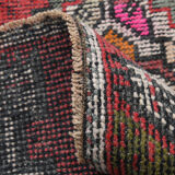 Coral red vintage rug 91x45cm