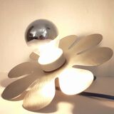 Brushed stainless steel portable lamp