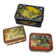 Antique lithographed tin biscuit tins