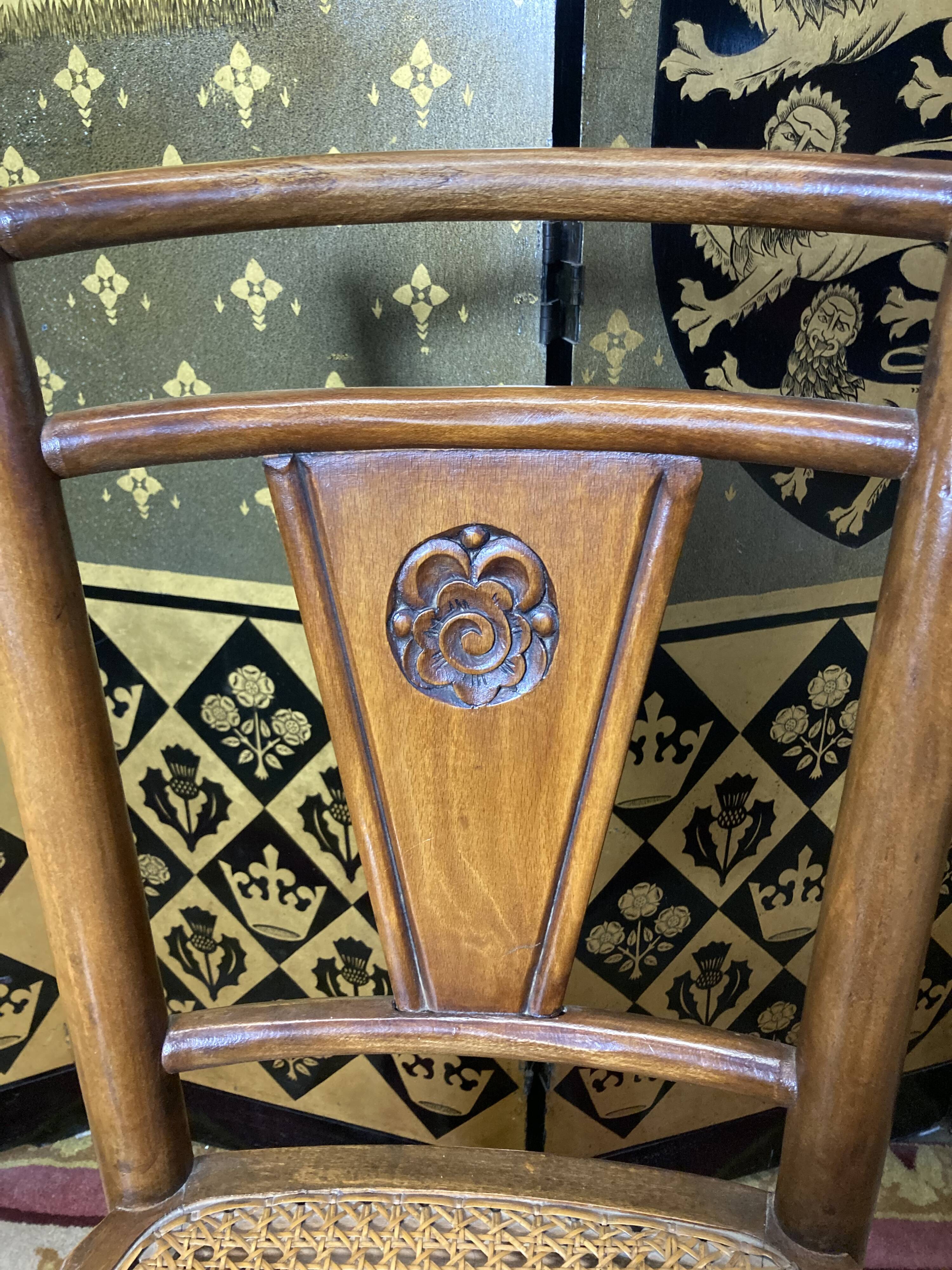 5 tanned bistro chairs