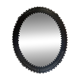 Large round sun design mirror in metal – vintage style – Ø 110 cm