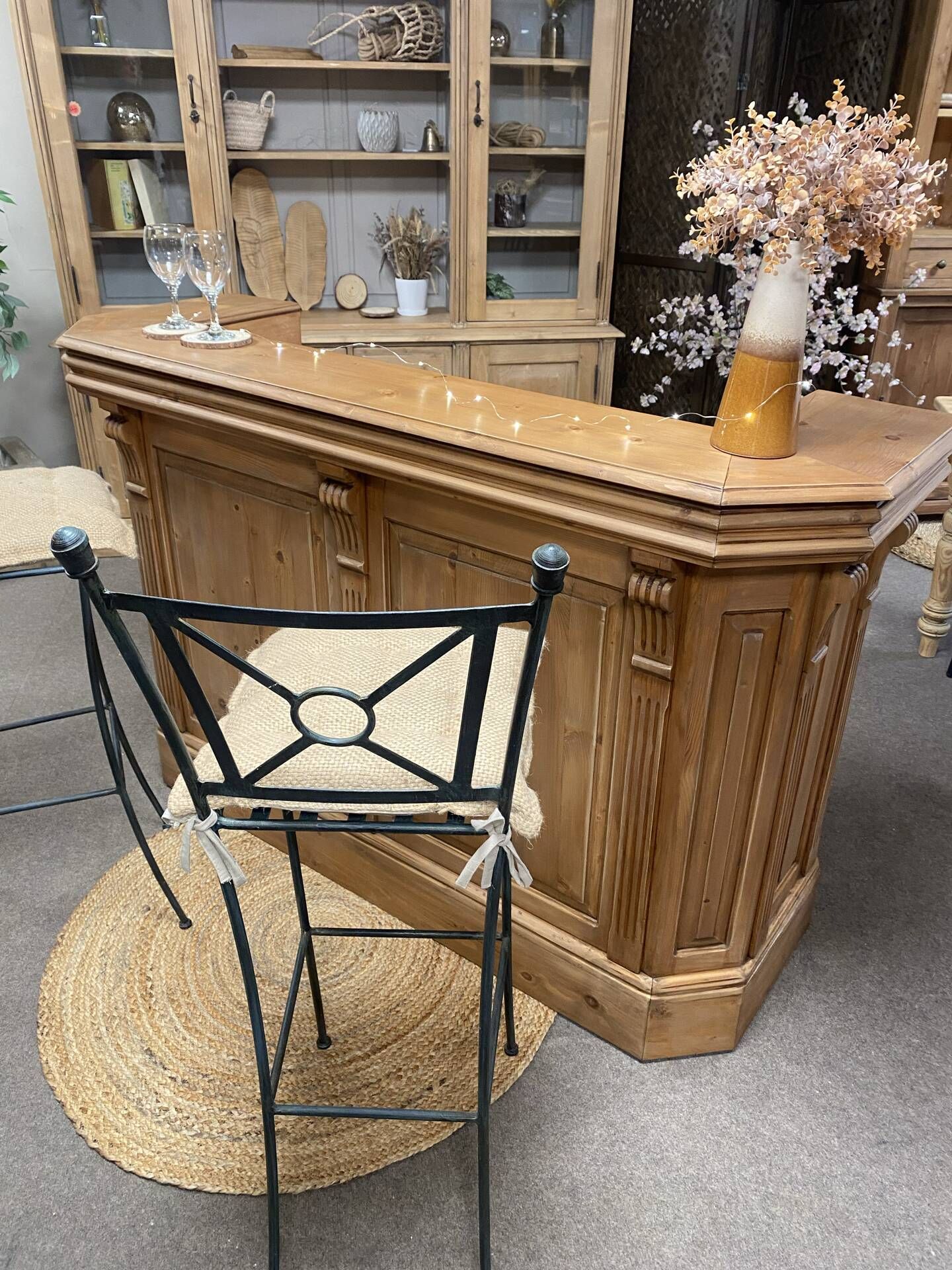 Wooden counter