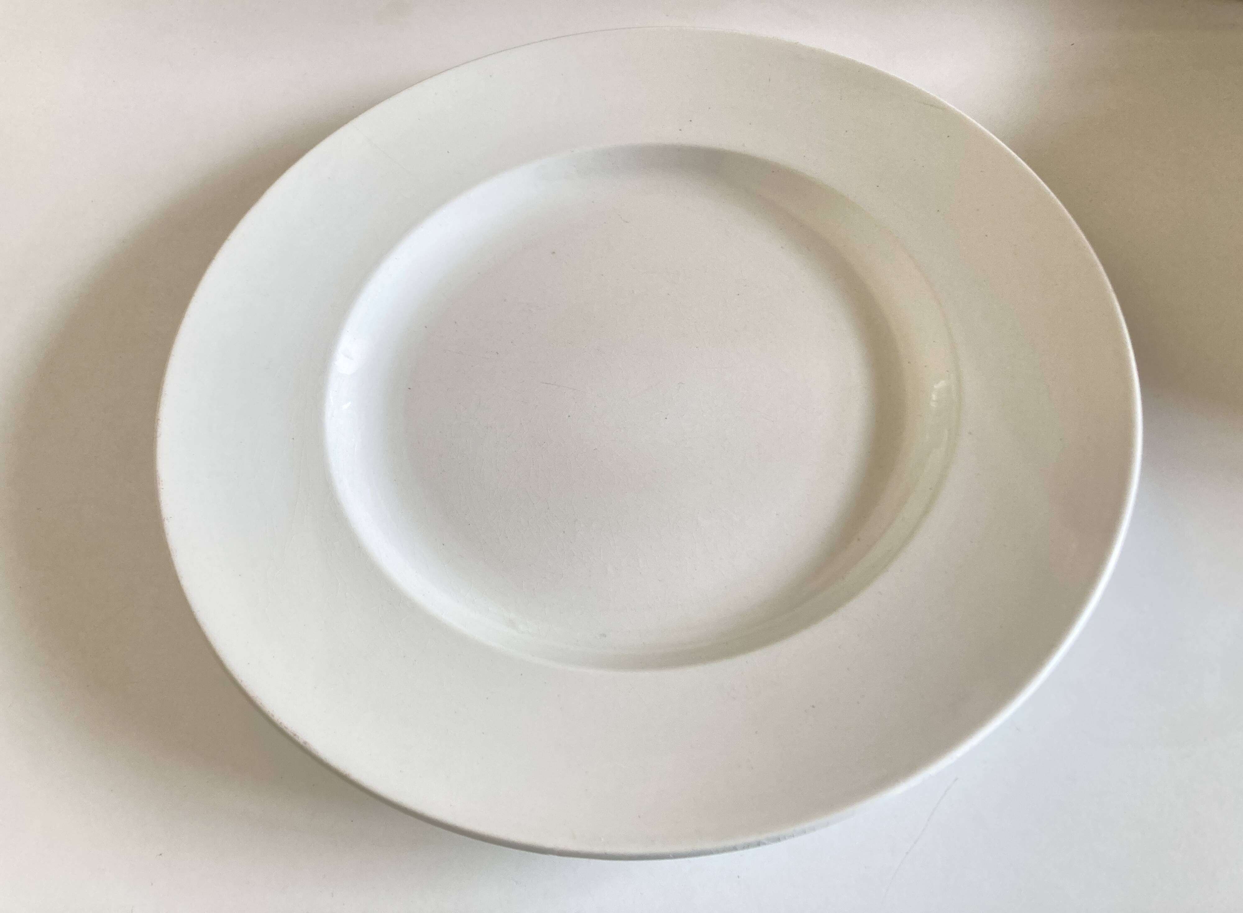 XXXL plate centrepiece Lunéville 1900 in white earthenware