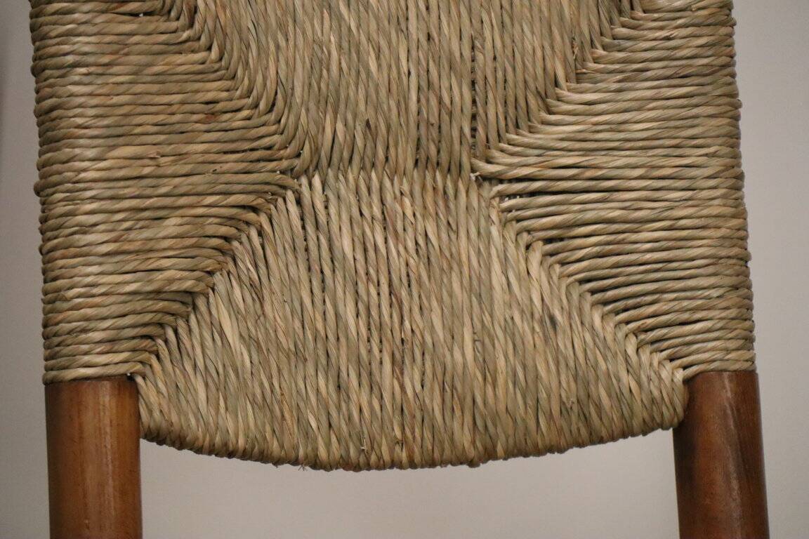 Series of 4 Charlotte Perriand Chairs Model "Bauche" BCB Edition