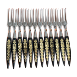 Set of 12 aperitif fork year 60