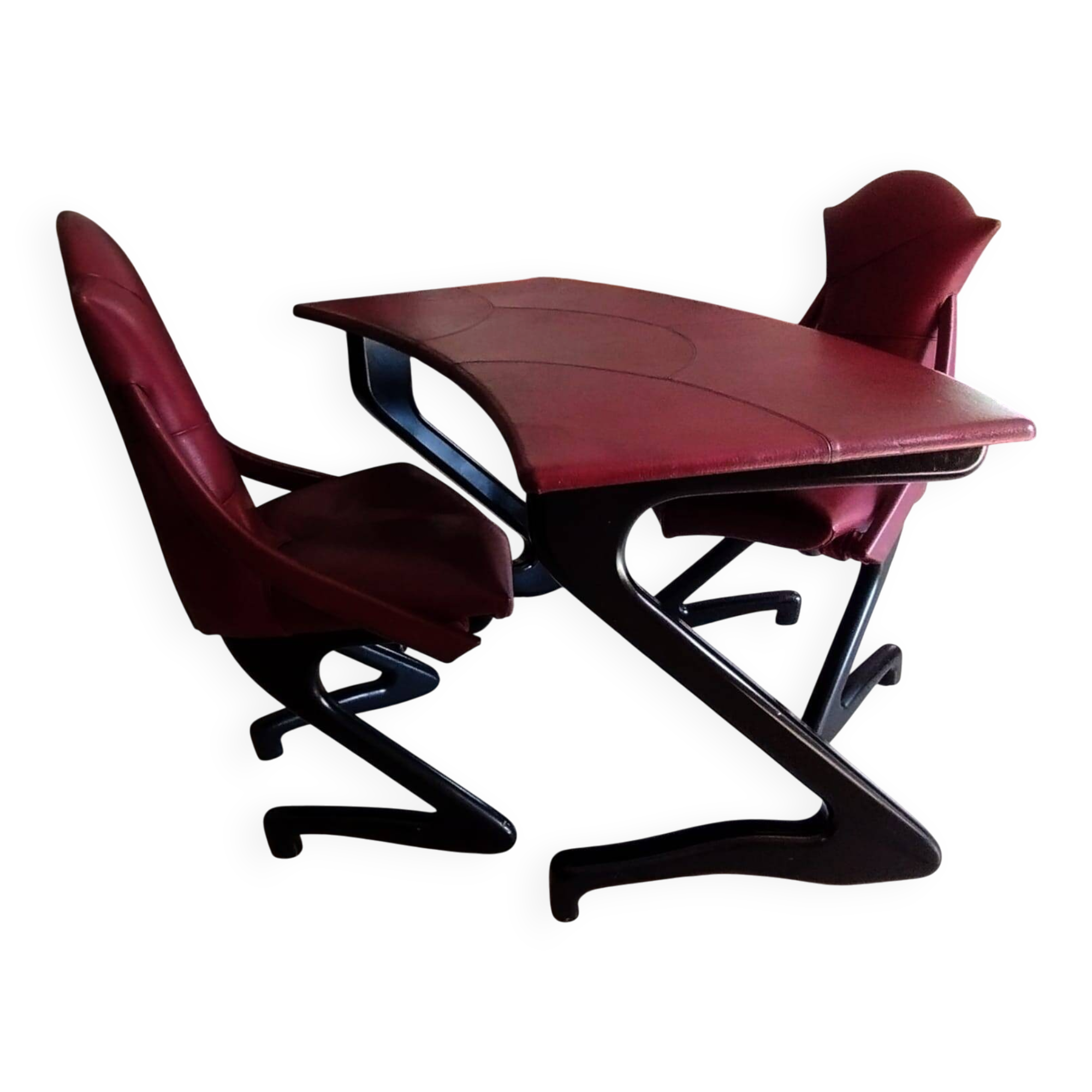 Desk and chairs franck poyeton