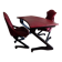 Desk and chairs franck poyeton