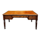 Antique oak desk - leather top