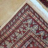 Vintage Pakistani carpet Lahore handmade 77cm x 140cm 1960s, 1C716