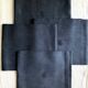 Lot four damasked and monogrammed towels linen and night blue silk