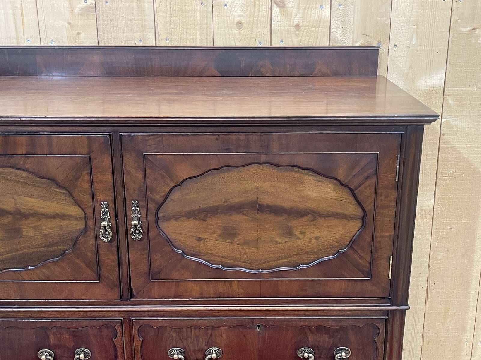 1950s English mahogany chest of drawers
