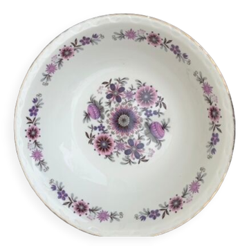 Saladier en porcelaine de paris motif floral vintage 1970